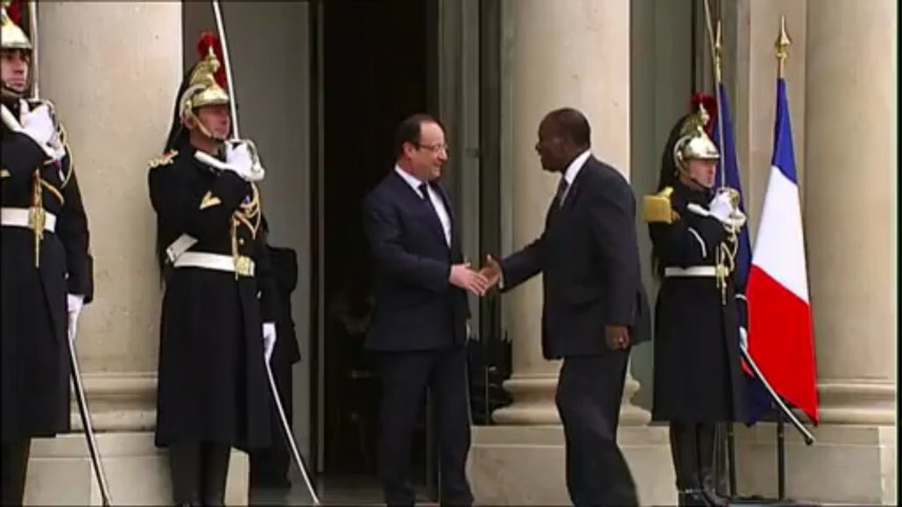 Le président ivoirien Alassane Ouattara reçu à l'Elysée