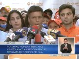 Leopoldo López: No basta con votar por Capriles, tenemos que permanecer en los centros de votación