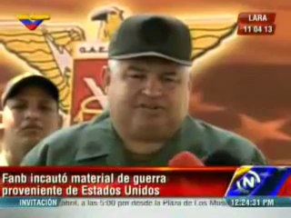 GNB incauta en Barquisimeto material de guerra procedente de EEUU