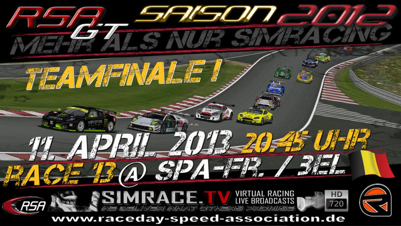 RSA GT Teamfinale: 3h Spa