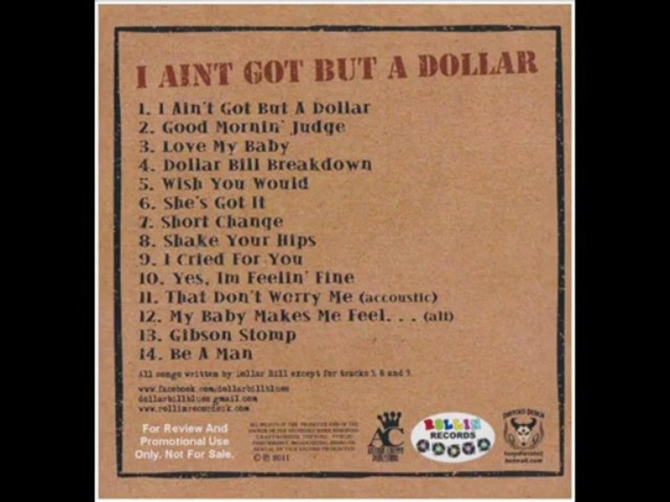 DOLLAR BILL - Love My Baby