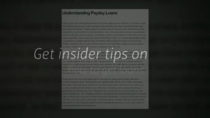 Get insider tips on how to get loans