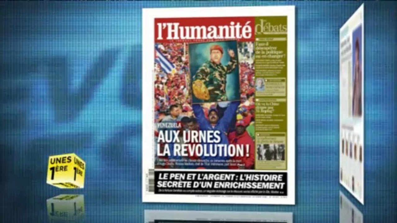 Revue de presse Unes 1ère - 12 avril 2013