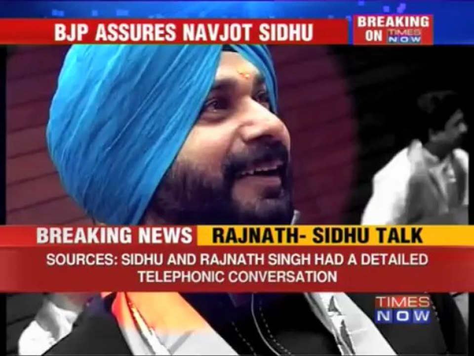 BJP Chief Rajnath Singh assures Navjot Singh Sidhu