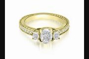 1.5 Ct Antique Three Stone Oval Diamond Engagement Ring In 14k Yellow Gold (hi Color, I1 Clarity)