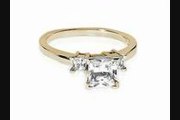 1.35 Ct Princess Cut Diamond Engagement Ring In 14k Yellow Gold (hi Color, I1 Clarity)