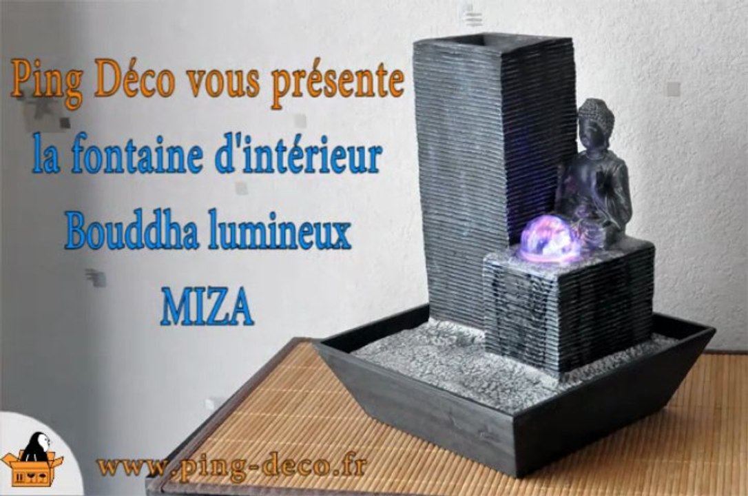 Fontaine d'interieur Bouddha "MIZA" disponible sur WWW.PING-DECO.FR