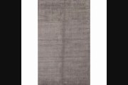 Handloomed Solid Gray Black Wool Silk Rug (9&apos X 13&apos)