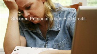 Secured Personal Loans Bad Credit Security