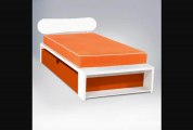 Ducduc  Alex Trundle Twin Bed W Oval Headboard  Ducduc  Alex Trundle Twin Bed W Oval Headboard2drawerswhitegreenred