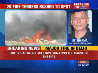 Major fire in Delhi slum