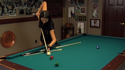 Billiards tips: How to jump a pool ball with Jeanette Lee
