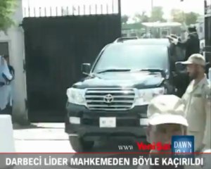 Darbeci lider mahkemeden böyle kaçırıldı