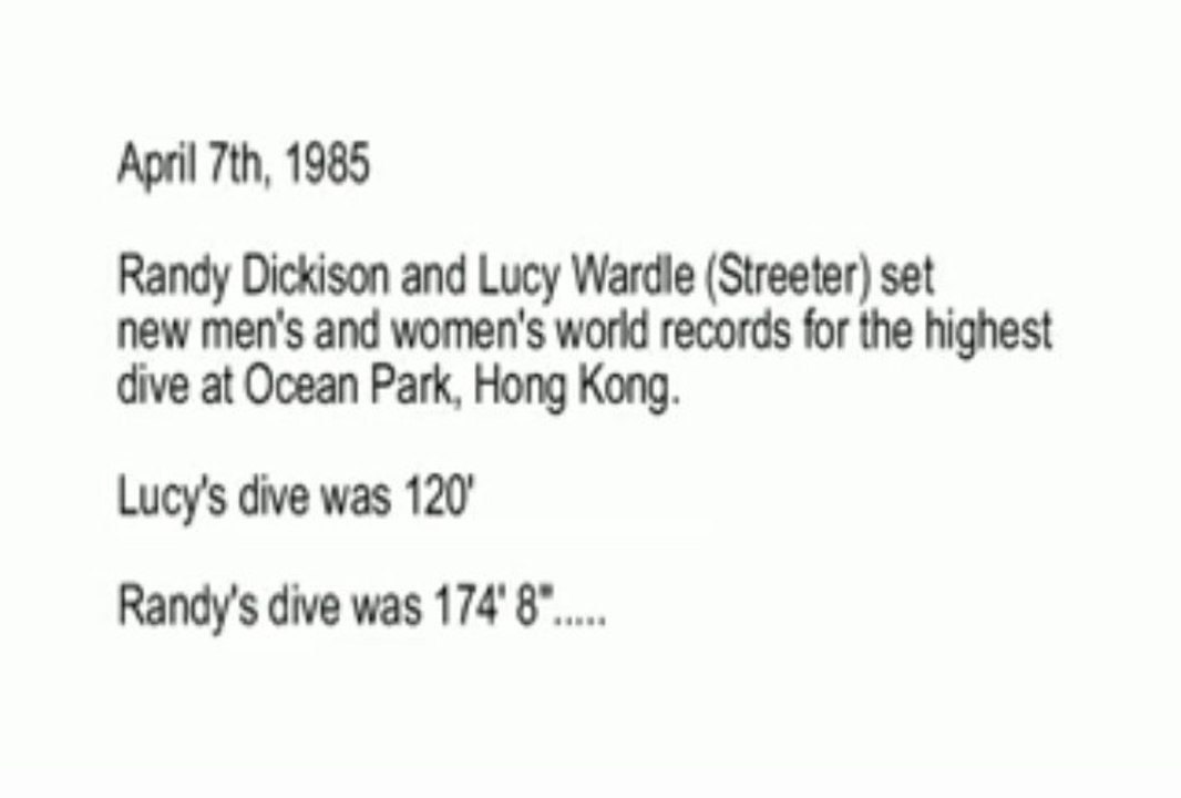 Les records du monde des plus hauts plongeons - Randy Dickison 174'8'