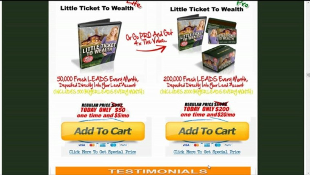 Using Secret Lead Factory with Little Ticket to Wealth Is Recommended