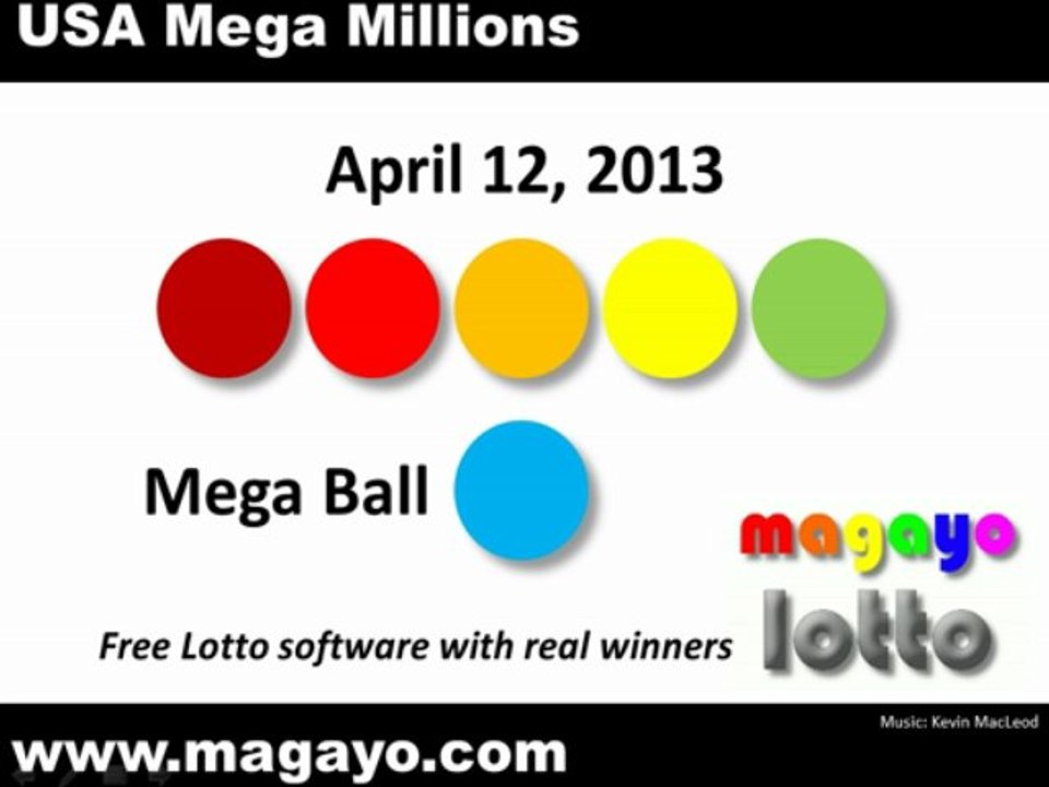 USA Mega Millions Drawing Results for April 12, 2013