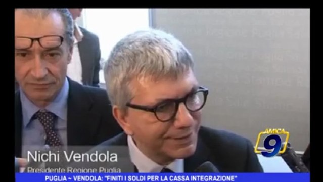 Puglia | Vendola: Finiti i soldi per la cassa integrazione