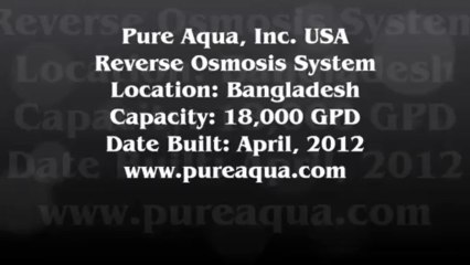 Pure Aqua| RO Equipment Bangladesh 18,000 GPD