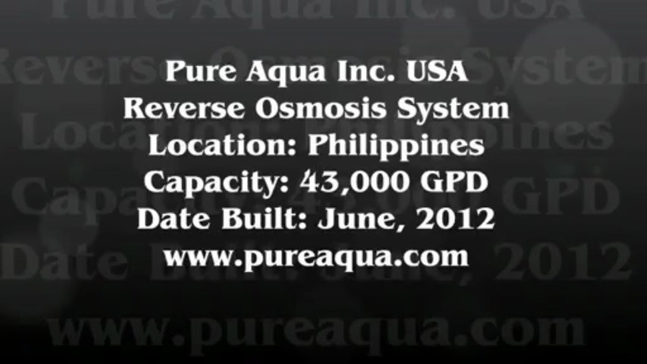 Pure Aqua| RO System Philippines 43,000 GPD