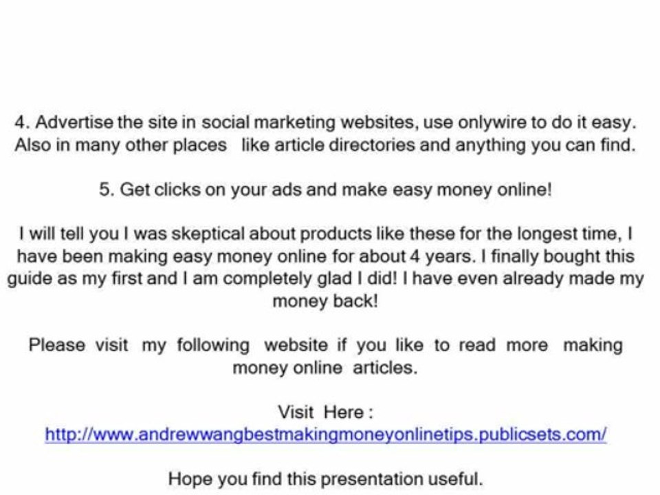 Making Money Online
