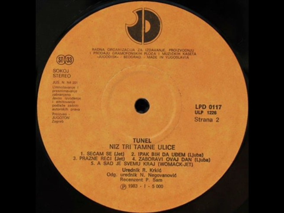 NE BUDI ME - TUNEL (1983)