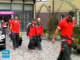 Les joueurs du PSG à Troyes