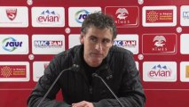 Conférence de presse Nîmes Olympique - Dijon FCO : Victor ZVUNKA (NIMES) - Olivier DALL'OGLIO (DFCO) - saison 2012/2013