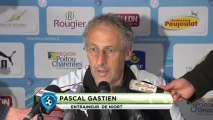 Conférence de presse Chamois Niortais - Angers SCO : Pascal GASTIEN (NIORT) - Stéphane MOULIN (SCO)