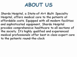 Sharda Hospital, Multi Specialty Hospital