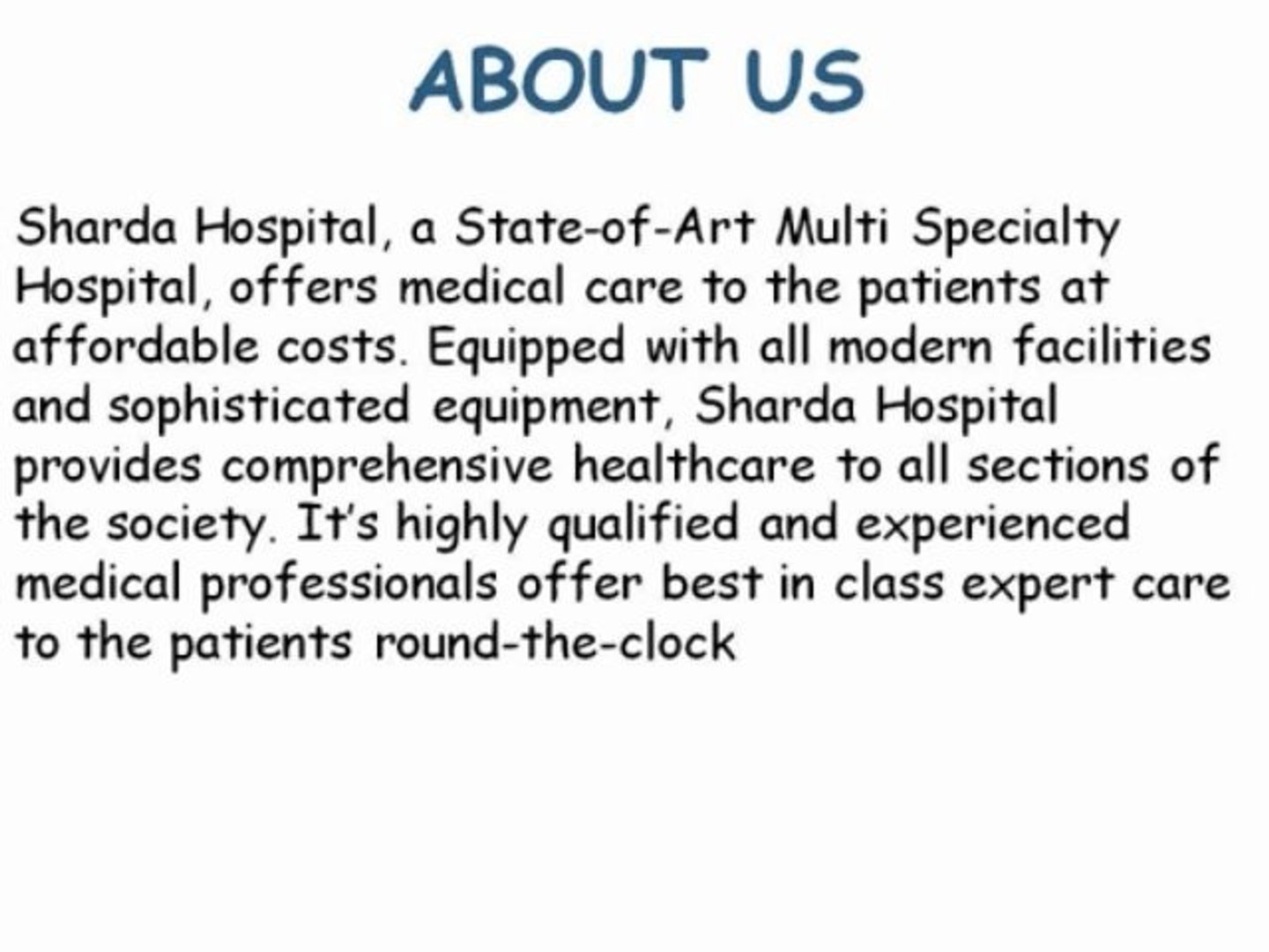 ⁣Sharda Hospital, Multi Specialty Hospital