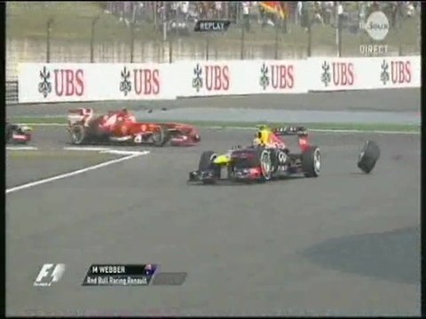 Chine 2013 : Webber perd sa roue arrière