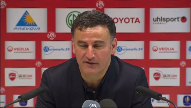 Conférence de presse Valenciennes FC - AS Saint-Etienne : Daniel SANCHEZ (VAFC) - Christophe GALTIER (ASSE) - saison 2012/2013
