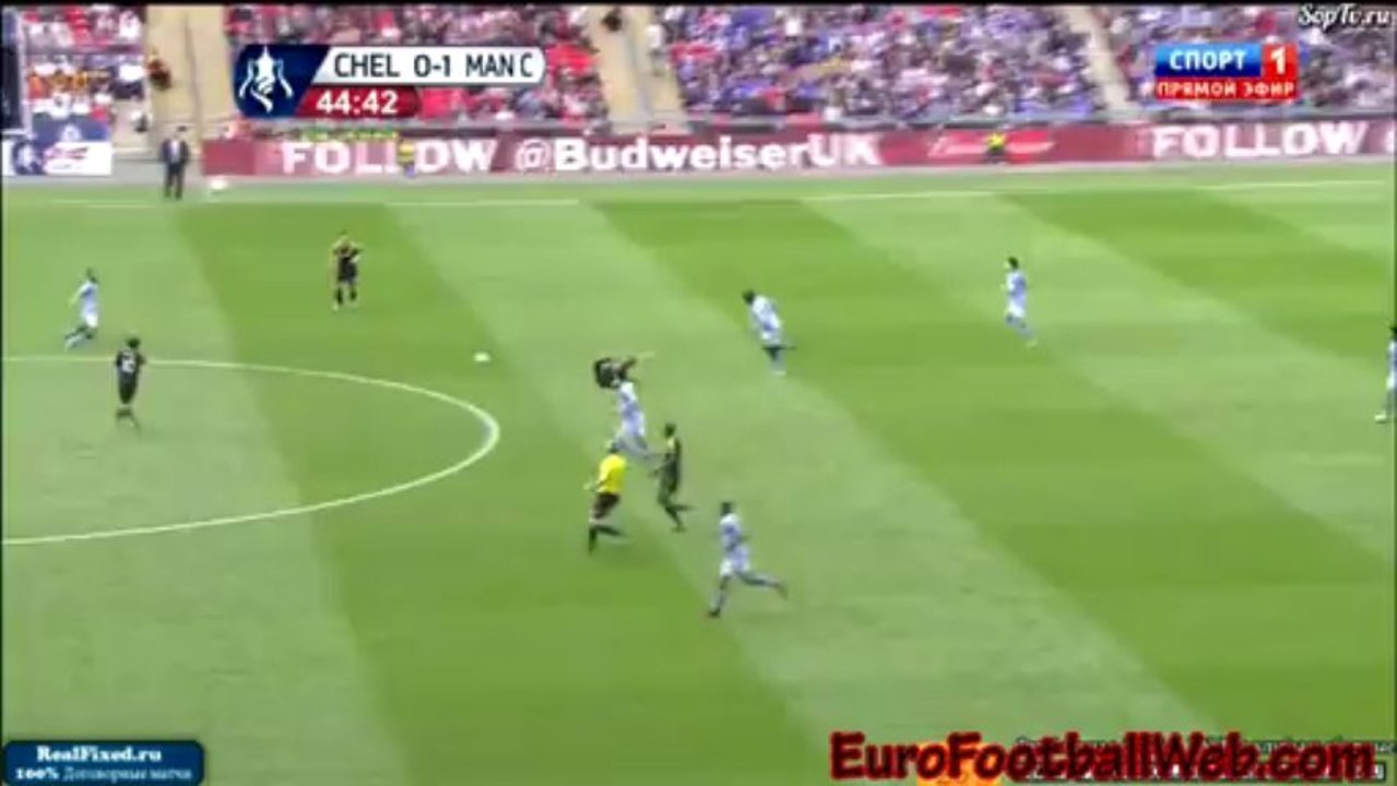Yaya Toure Yellow Card vs Chelsea