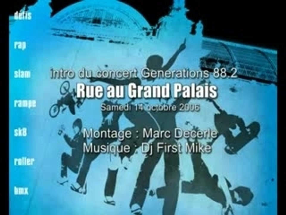 Intro concert Rue generations