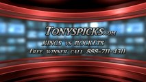 Houston Rockets versus Sacramento Kings Pick Prediction NBA Pro Basketball Lines Odds Preview 4-14-2013