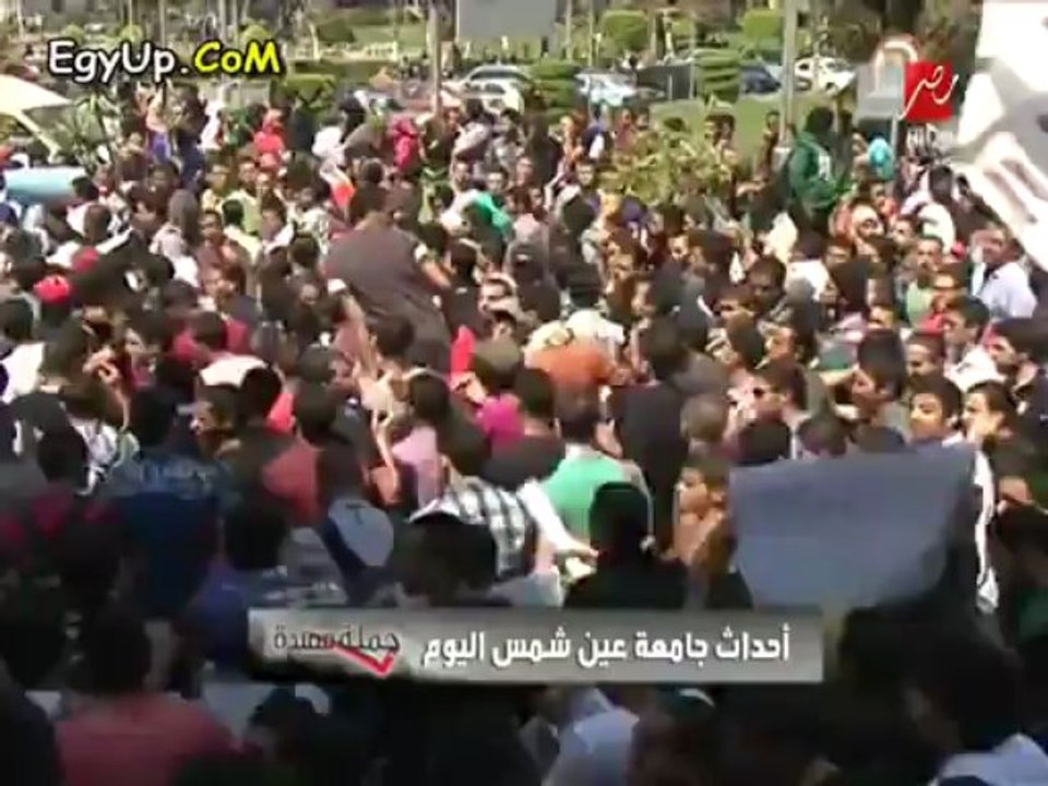 فيديو .. اشتباكات بالشوم والزجاج داخل جامعة عين شمس تحت شعار لا للبلطجة و ما سبب الاشتباكات