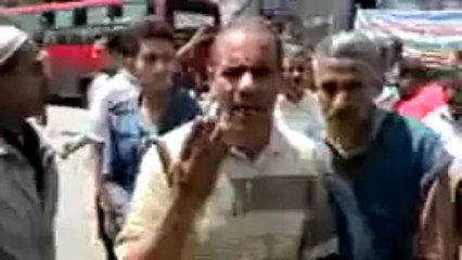 تظاهر العاملين بمرفق النقل الداخلي بالغربية امام ديوان عام المحافظة 2