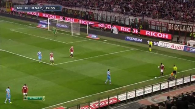 Чемпионат Италии 2012-2013 32 тур Милан-Наполи 1 тайм