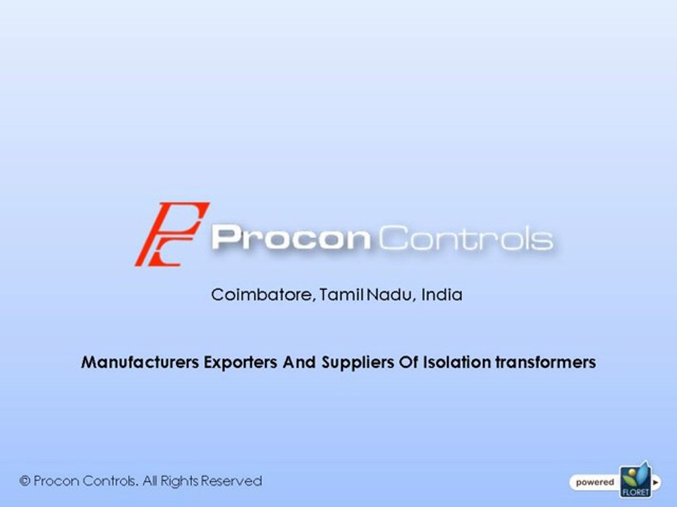 Isolation Transformer Suppliers and Exporters In India