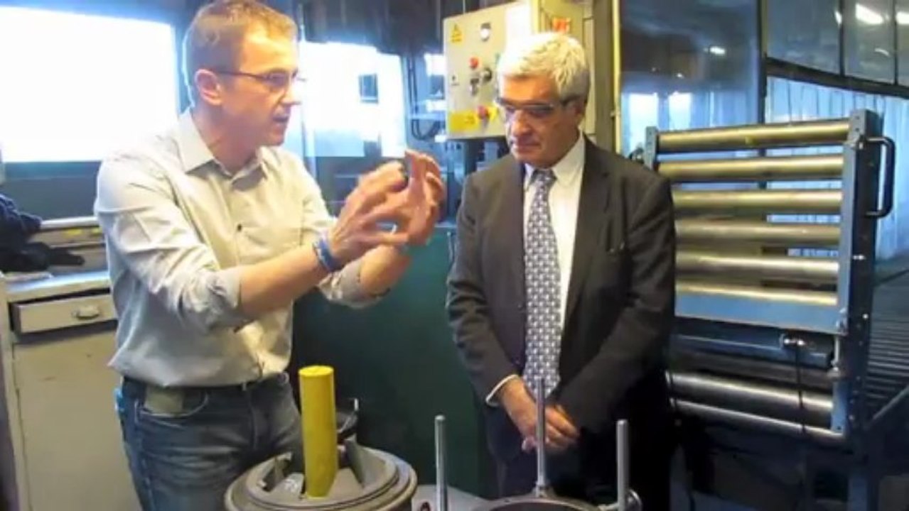 Ibos - Gérard Trémège visite l'entreprise varel europe