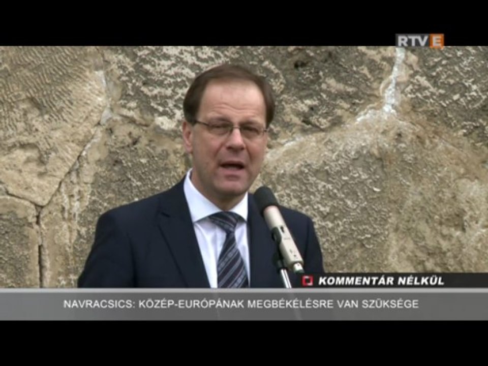 Kommentár Nélkül Navracsics Közép-Európának megbékélésre van szüksége  2013.04.12.