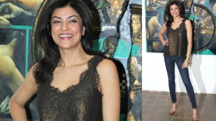 Sushmita Sen In Joie At Sixth Sense Art Show