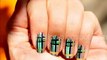 Burberry Desenli Oje Manikür Burberry print nail art