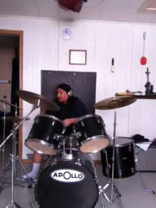 In the studio drumming