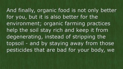 Organic Produce, Good For You & The Environment