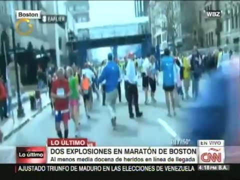 Dos explosiones en línea de meta de la maratón de Boston deja varios heridos