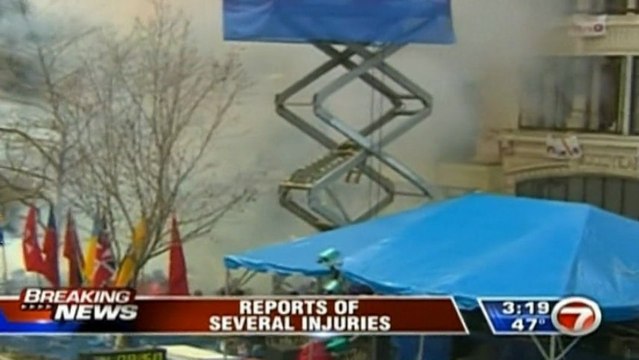 Boston Marathon explosions: The exact moment of the blasts