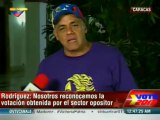 Capriles desconoce resultados; Rodríguez le recuerda que podrían desconocerle su gobernación