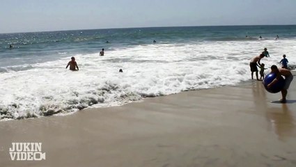 Yoga Ball Sandwich Fail at the Beach