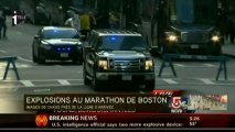 Les cortèges de police se rendent sur le lieu des explosions à Boston